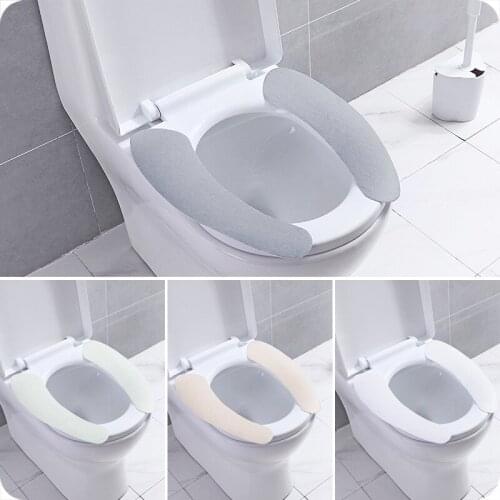 Simple Soft Washable Toilet Seat Mat Cover Mat Set WC Toilet Lid Cover universal Closestool Mat Seat Case Bathroom Accessories