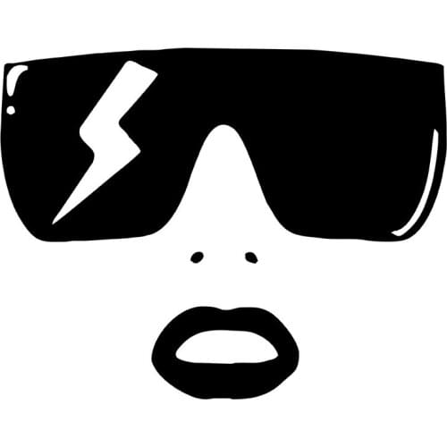 In MIGNATIS - Lady Gaga Sunglasses Sticker Paste Mural Art Decal For Car Window Loptop Decoration Vinyl Stickers Waterproof Self
