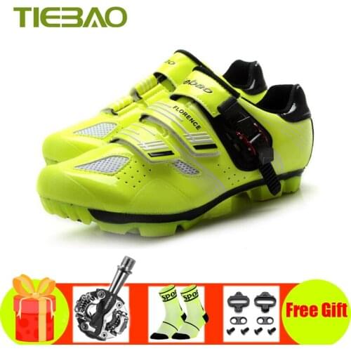 Tiebao Cycling Shoes Sapatilha Ciclismo Mtb Bike Sneakers SPD Bicycle Pedals Self-locking Outdoor Mountain Bike Superstar Shoes