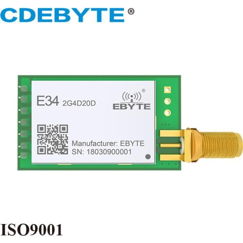 NRF24L01P 2.4Ghz High Speed Full Duplex 100mW Ebyte E34-2G4D20D SMA Antenna uhf Wireless Transceiver Transmitter Receiver Module