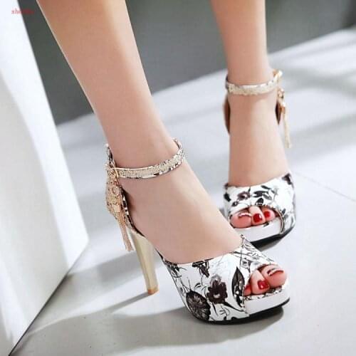 Women Pumps Sexy Summer Womens sandals High Heels Woman Party Shoes Slingback Buckle Strap Female Dress Shoes Plus Size