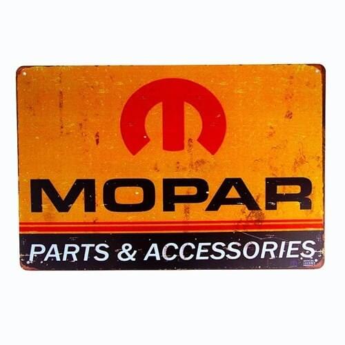 Tin Signs Mopar Parts Metal Garage Shop Pub Bar Man Cave Wall Decor Custom Tin Sign Art