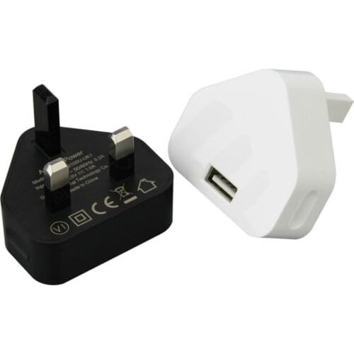 Universal Single Port USB Power Adapter 5V 1A UK Plug Wall Charger For iPhone Samsung Huawei HTC Xiaomi Travel Adaptor 20pcs