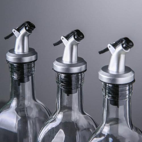 3Pcs Oil Bottle Stopper Lock Plug Seal Leak-proof Food Grade Rubber Nozzle Sprayer Liquor Dispenser Wine Pourer Kitchen Bar Tool