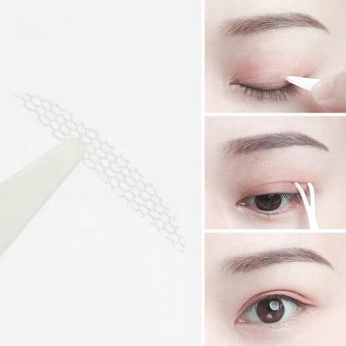 New 48Pcs/Sheet Traceless Invisible Lace Net Double Eyelid Tapes Adhesive Stickers