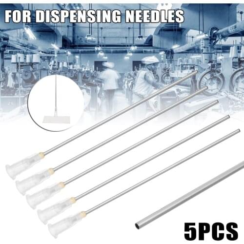 5pcs Blunt Dispensing Needles 100mm Syringe Needle Tips For Ink Refilling Mixing Liquid Dispenser Syringe