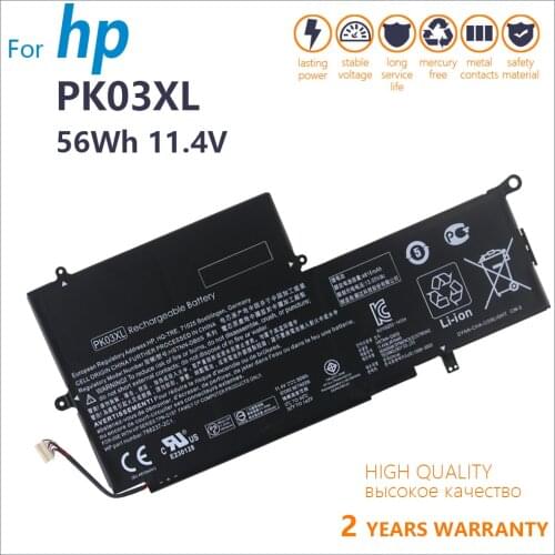 100% Genuine New PK03XL Laptop Battery For HP Spectre Pro X360 Spectre 13 HSTNN-DB6S 6789116-005 11.4V 56WH Notebook Batteria