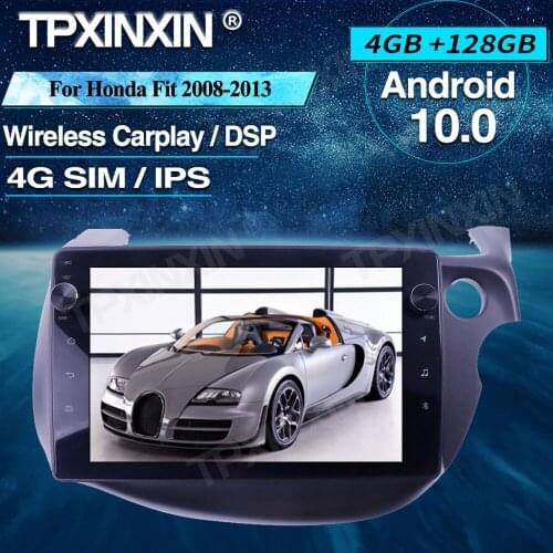 For Honda Fit 2008-2013 RHD Android Car Radio 128G Car Multimedia Player Headunit Audio Radio Car GPS Navigtion Wireless Carplay