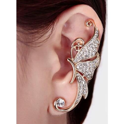Butterfly Crystal Ten Different Styles New Fashion Hot Sale Dragon Tassel Chain Ear Cuff Clip Fashion Jewelry Gift