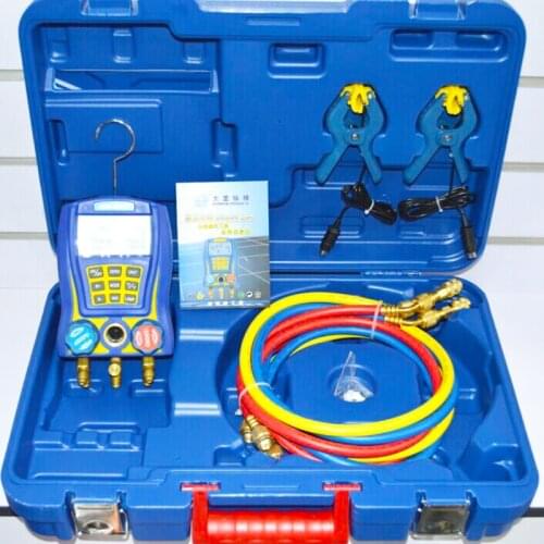 WK-6889 Digital Refrigeration Refrigerant Vacuum Manifold Pressure Gauge Tester Meter Manometer Compressor Manometro Refrigerant