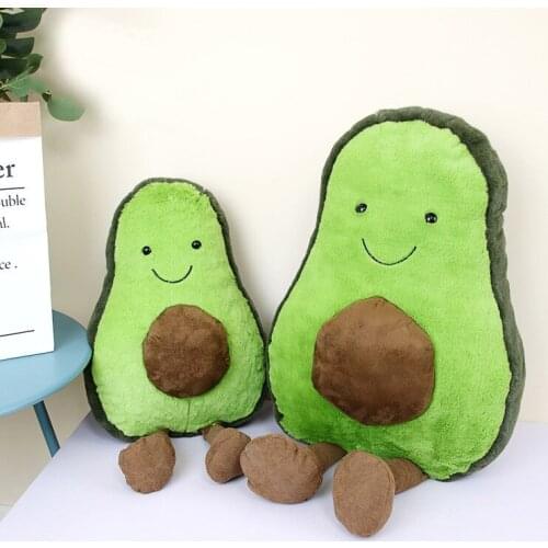 Kids plush plant toy doll simulation avocado toy figurine creative fruit plush toy childrens gift toy 22cm/35cm/45cm