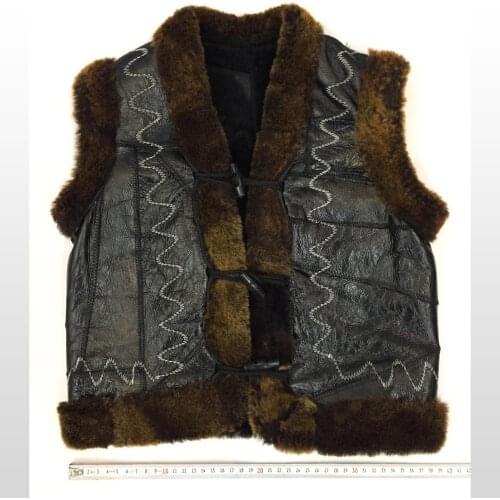 Kids Real Fur Vest Autumn Winter Warm Vaist Childrens Outerwear One Size Vaistcoats