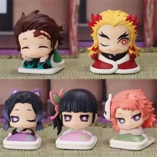 Demon Slayer Kimetsu no Yaiba Figures Collection 5cm Kamado Tanjirou Tsuyuri Kanawo Nezuko Tomioka Giyuu Action figure Toys