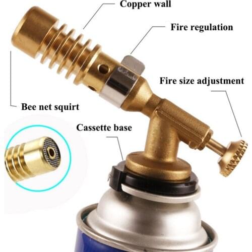 Gas Torch Flame Tools Blowtorch Copper Flame Butane Gas Burner Lighter Heating Welding For Outdoors Camping BBQ