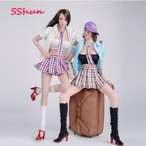 Fire Girl Toys FG041 1/6 Scale Female trend pleated skirt school uniform school uniform Clothes Model For 12'' Action Figure