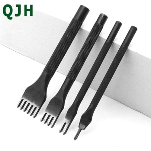 4mm Leather Craft Tools Hole Punches Stitching Punch Tool 1+2+4+6 Prong Leather stitch seam punching