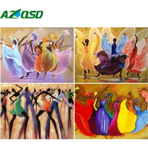 AZQSD Picture By Number DIY Frame Dancer Handpainted Oil Painting Gift Paint By Numbers On Canvas Figure Kits Modern Wall Art