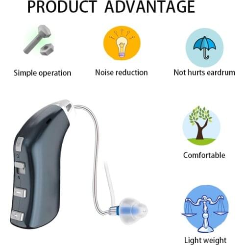 Best Ear Aid Rechargeable Hearing Aid BTE Hearing Aids Ear Listening Device Adjustable Tone Hearing Amplifier Hear Aid Super Ear