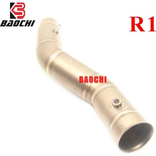 Motorcycle Exhaust Adapter Mid Tube Side Connect Link Pipe Escape for Yamaha YZF R1 Exhaust Pipe 2009 2010 2011 2012 2013 2014