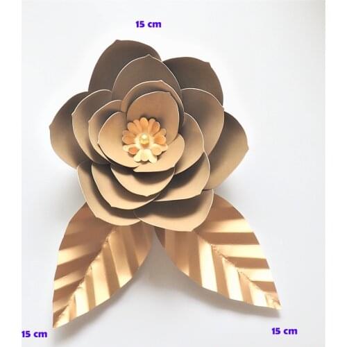 Handmade Cardstock Rose DIY Paper Flowers Leaves Set For Wedding & Event Backdrops Decorations Nursery Wall Deco Video Tutorials