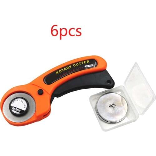45mm Rotary Cutter Set 5pcs Blades for Fabric Paper Vinyl Circular Cut Cutting Disc Patchwork Leather Craft Sewing Tool