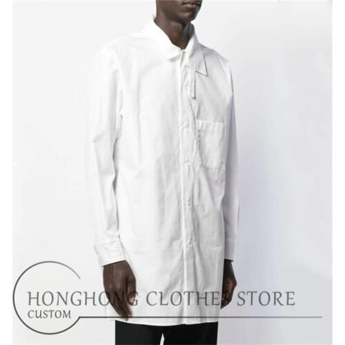 2020 The new style shirt long sleeves handsome casual shirt south version slimming top personality large size blouse M-6XL