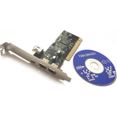 New 3 Ports Firewire IEEE 1394 4 / 6 Pin PCI to 1394 DV Card Controller Video Capture Card Adapter for HDD MP3 PDA