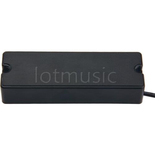 Soapbar Passive Pickup for 6 String Guitar Parts 4 Wire Black