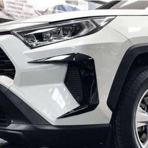2pcs Front Foglight Eyebrow Cover Trim Fog Light Lamp Protector Cover For Toyota RAV4 2019 2020