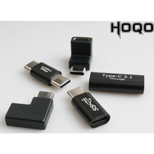 Type-C Male To Female Elbow Adaptor supports OTG/20W-3A Fast Charging,Type-C3.1 Audio and Video Full Function Adapter 10Gbps