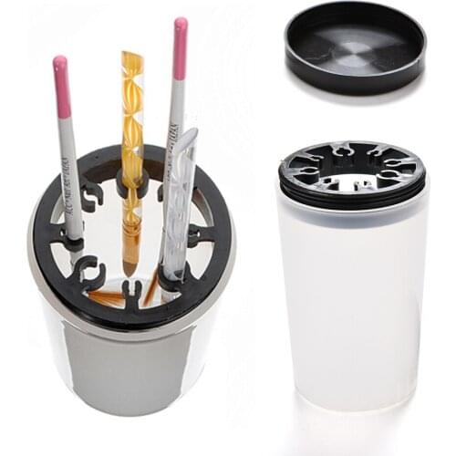New 8 Holes UV Acrylic Gel Pen Pot Cleanser Cup Equipment Bottle Tools Nail Art Manicure Brush Cleaner Plastic Holder Case