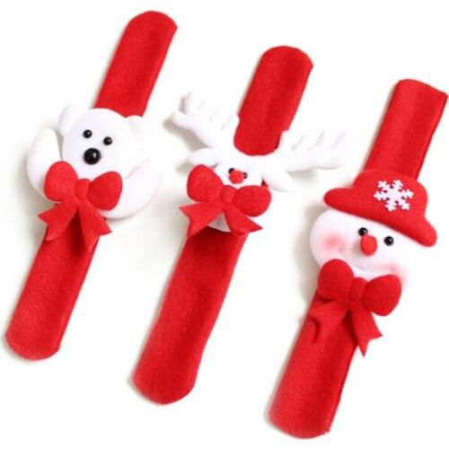 Christmas wrist Santa Claus circle bracelet gift fork ID spatting snow man circle new year party Christmas decoration noel