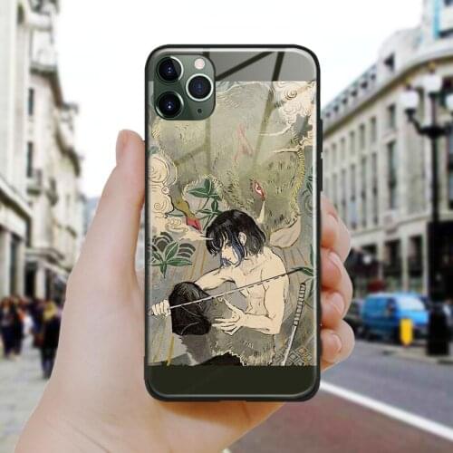 Inosuke Hashibira Kimetsu no Yaiba Silicone Glass Phone Case Cover Shell For iPhone SE 6 6s 7 8 Plus X XR XS 11 12 Mini Pro Max
