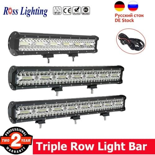 12D Triple row 4/7/12/17/20/23Inch LED Work Light Bar Combo Beam for Offroad Truck 4WD 4x4 SUV ATV 18" 22" LED Bar