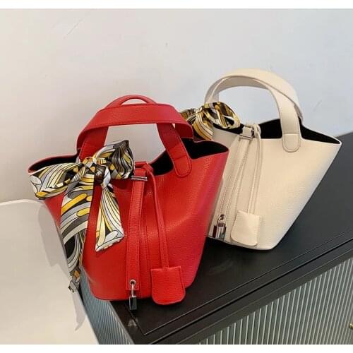 Vintage Soft Leather Crossbody Bags For Women 2021 New Shoulder Bag Fashion Handbags and Purses Bucket Bags 6 colour hot