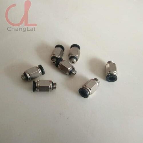 Air Pipe Fitting R1/4 R1/8 R3/8 R 1/2 Pneumatic quick connector thread through air cylinder quick insert PC4/6/8 1PCS