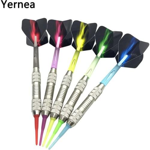 Yernea High-quality Electronics Darts 5Pcs/set Soft Tip Dart Sports Goods Assembly Darts Nylon Shafts Plastic Aurora Flights