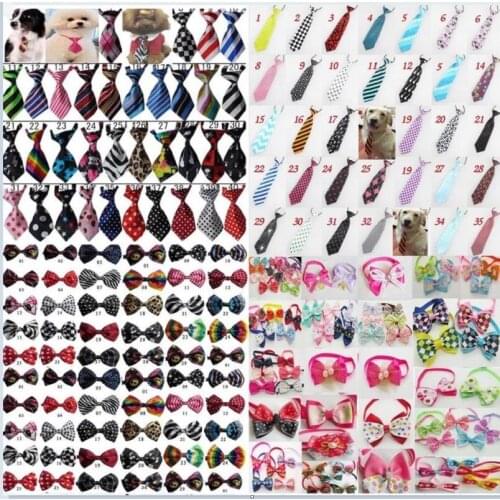 100pcs/Lot) Big sale Fashion Pet large small Dog Cute Bow Ties Neckties Bowknot Dog Grooming Products combo 4 style L-2