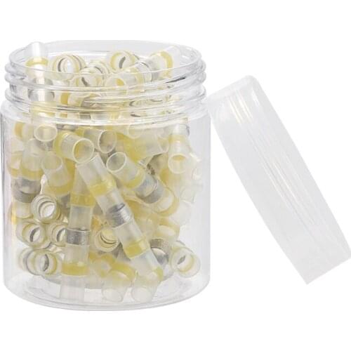 50PCS Yellow Waterproof Insulated Heat Shrink Connectors Solder Seal Wire Connectors AWG12-10/4.0-6.0 mm2