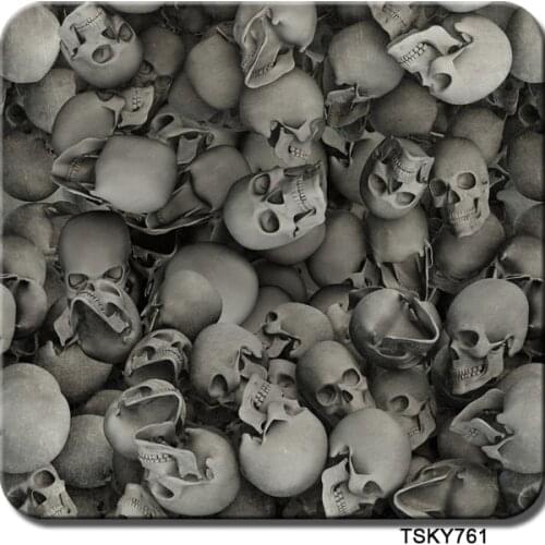 CS761 Water Transfer Film Hydrographic White Skull Width 100CM*10M Liquid Printing Water Dipping Film