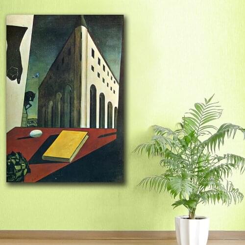 Giorgio de chirico turin spring 1914 Canvas Painting For Living Room Home Decoration Oil Painting On Canvas Wall Painting