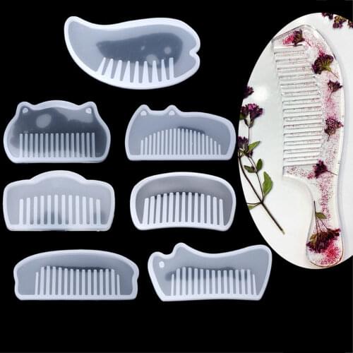 Comb Transparent Mold DIY UV Epoxy Resin Handcraft Casting Molds Tool Art Craft Making Supplies Handmade Comb Gift Home Decor