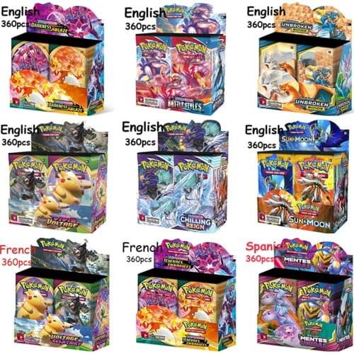 Pokemon Cards TCG: Sword & Shield Darkness Ablaze 36 Bags Sealed Booster Box Collection Trading Card Game Toys for child