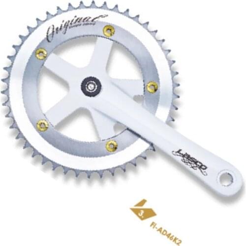 LASCO Bicycle Chainwheel Fix Gear Crankesets Bike Crankets Sets With Chainring 48T CNC Chainwheel