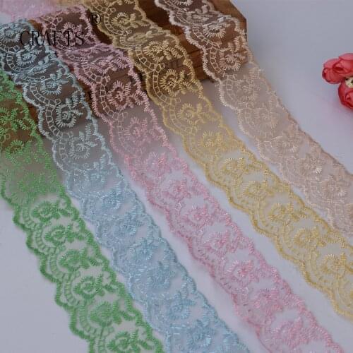 10 yards Lace Tape Embroidered Pure Lace Trimmed Cloth For Wedding Decoration Home DIY Handmade Embroidery Intimate Accessories