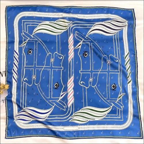 Square Silk Twill Scarf Hand Rolled Designer Head Scarfs For Women Foulard Femme Soie De Marque De Luxe Silk Twill Scarf 90*90cm
