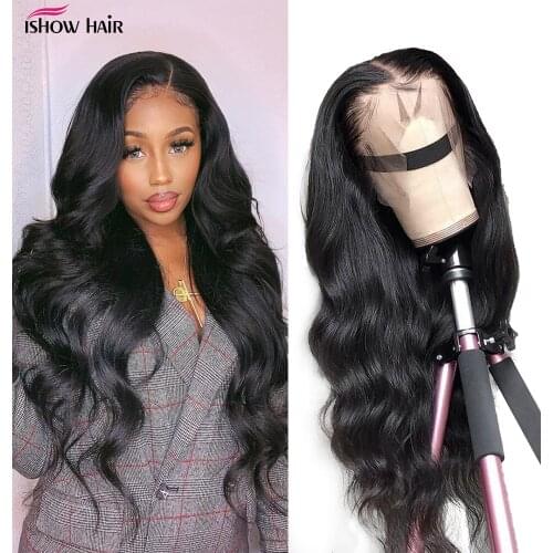 Ishow Body Wave Wig Lace Front Human Hair Wigs For Black Women 13x4 Lace Frontal Wig Malaysian Remy Lace Front Wig PrePlucked