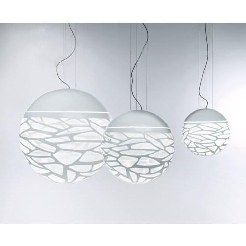 Kelly Pendant Light Studio Hollow wrought iron pendant light Modern White ball pendant lamp Novelty Hotel Home rustic light