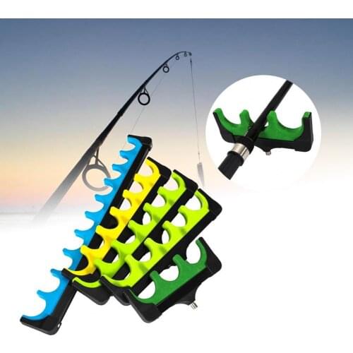 Durable Carp Fishing Rod Holder Portable EVA Top Feeder Rod Pod Bracket Universal Crossbar Head Pole Stand for Outdoor Sports