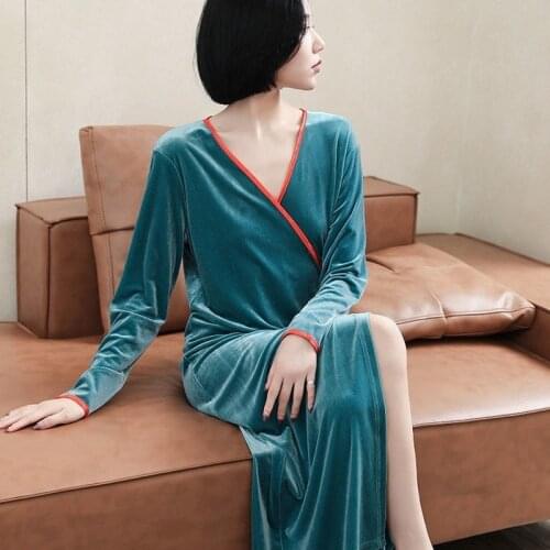 Женские длинные халаты QWEEK China At AliExpress